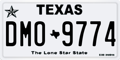 TX license plate DMO9774