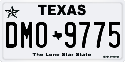 TX license plate DMO9775