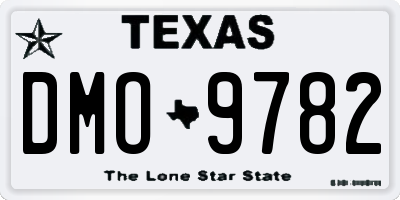 TX license plate DMO9782