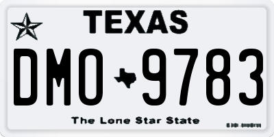 TX license plate DMO9783
