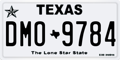 TX license plate DMO9784