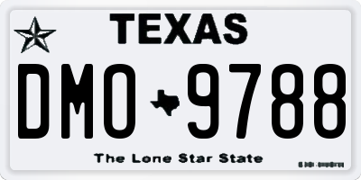 TX license plate DMO9788
