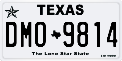 TX license plate DMO9814