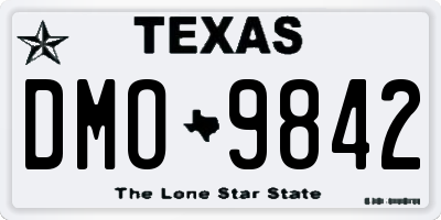 TX license plate DMO9842