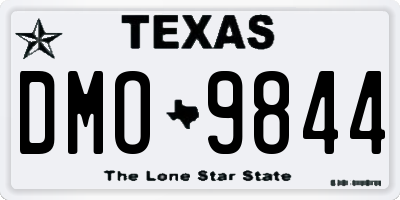 TX license plate DMO9844