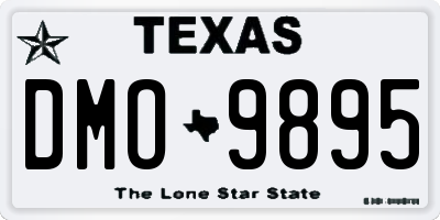 TX license plate DMO9895