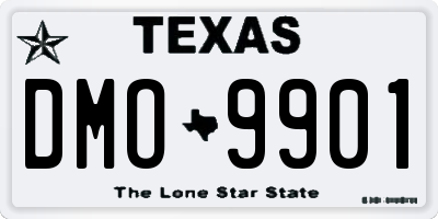 TX license plate DMO9901
