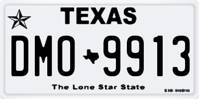 TX license plate DMO9913