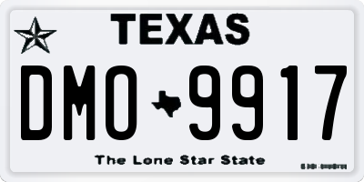 TX license plate DMO9917