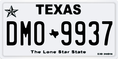 TX license plate DMO9937