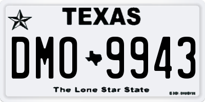 TX license plate DMO9943