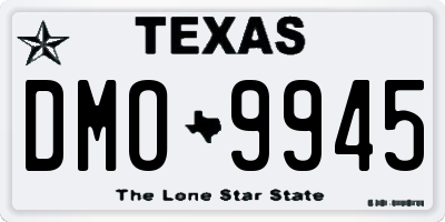 TX license plate DMO9945