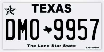 TX license plate DMO9957