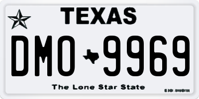 TX license plate DMO9969