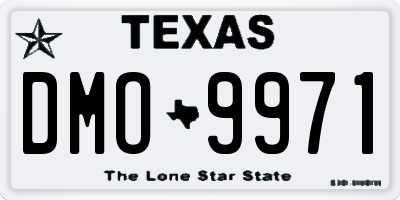 TX license plate DMO9971