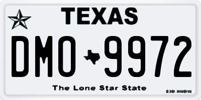 TX license plate DMO9972