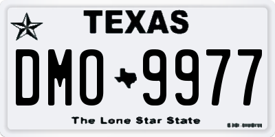 TX license plate DMO9977