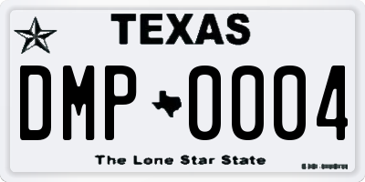 TX license plate DMP0004