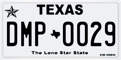 TX license plate DMP0029