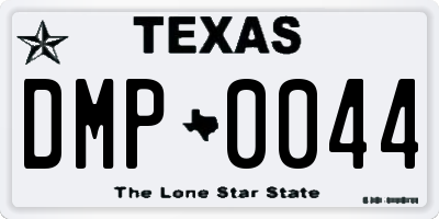TX license plate DMP0044