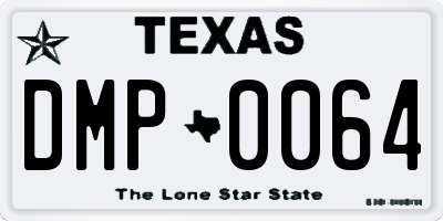 TX license plate DMP0064