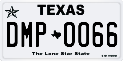 TX license plate DMP0066