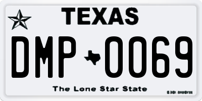 TX license plate DMP0069