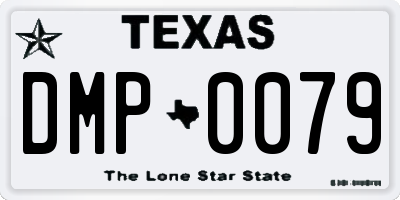 TX license plate DMP0079