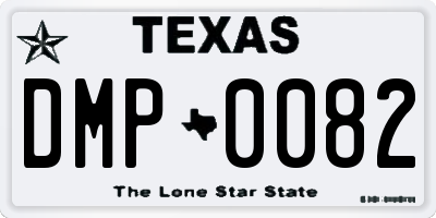 TX license plate DMP0082