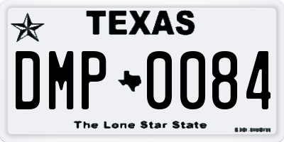 TX license plate DMP0084