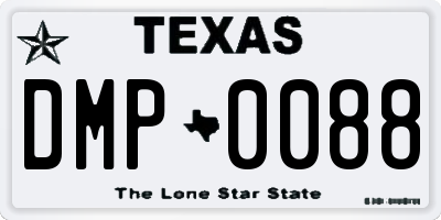 TX license plate DMP0088