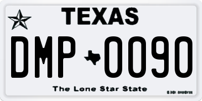 TX license plate DMP0090