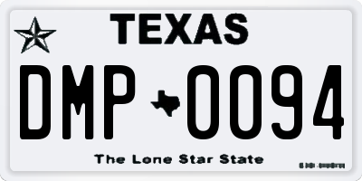 TX license plate DMP0094
