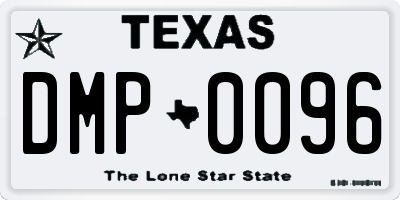 TX license plate DMP0096