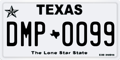 TX license plate DMP0099