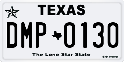 TX license plate DMP0130