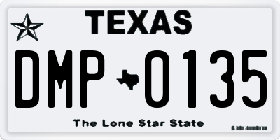 TX license plate DMP0135
