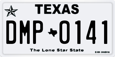 TX license plate DMP0141