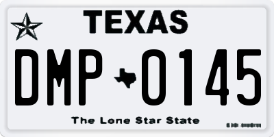 TX license plate DMP0145