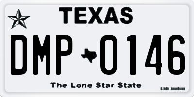 TX license plate DMP0146