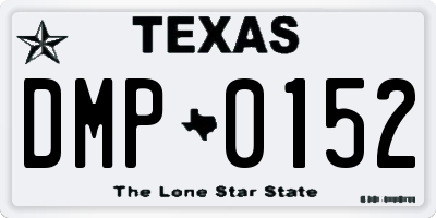 TX license plate DMP0152