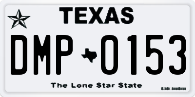 TX license plate DMP0153