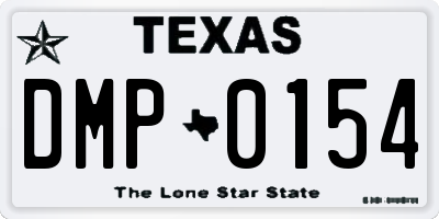 TX license plate DMP0154