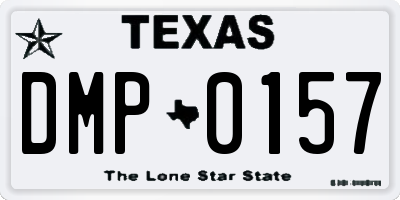 TX license plate DMP0157