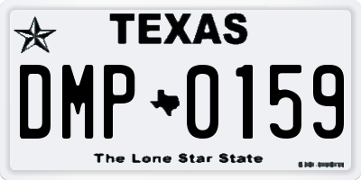 TX license plate DMP0159
