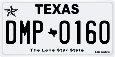 TX license plate DMP0160