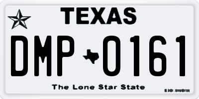 TX license plate DMP0161