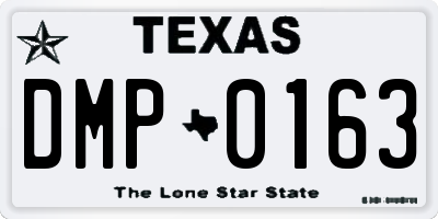 TX license plate DMP0163