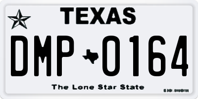 TX license plate DMP0164