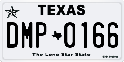 TX license plate DMP0166